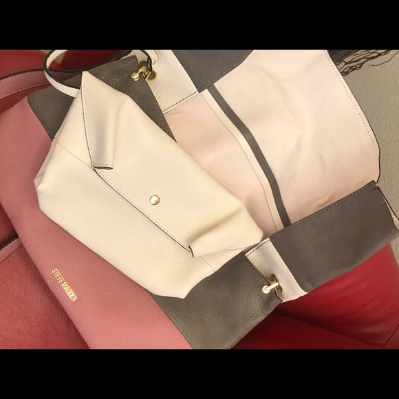 Steve Madden Fold Over Color Block Shoulder Purse - Picture 7 of 14